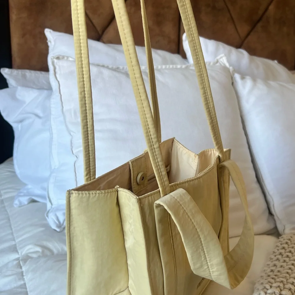 Mango Cream Canvas Tote Bag with Sturdy Handles - Picture 3 of 4